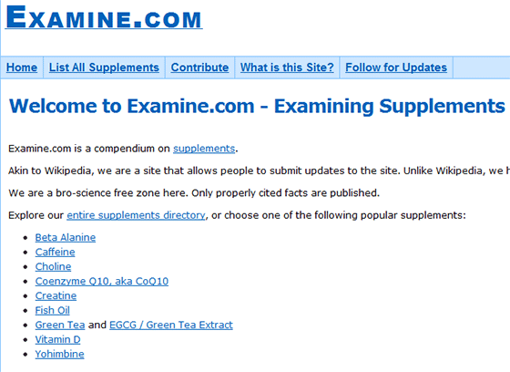 Examine.com is an independent compendium on supplements. Examine.com is an independent compendium on supplements.