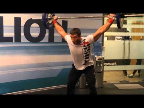 dmitry klokov overhead deadlift oksana squat