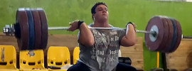 Bahador Moulaei 222kg Power Clean Jerk