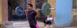 Mohamed Ehab Weighted Barbell Broad Jumps