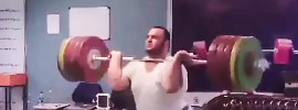behdad salimi 232 kg power clean jerk
